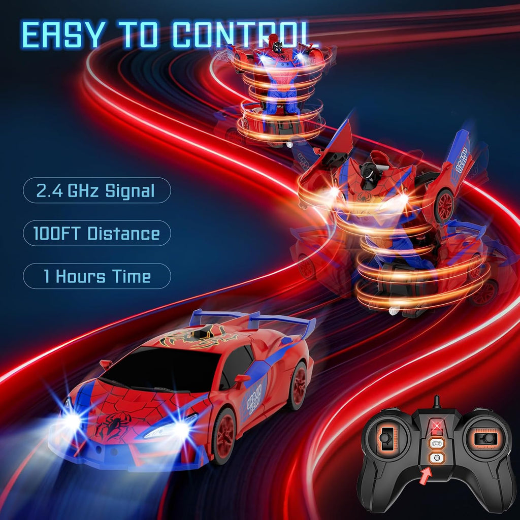 Transforming RC Robot Remote Control Car Kids Toy