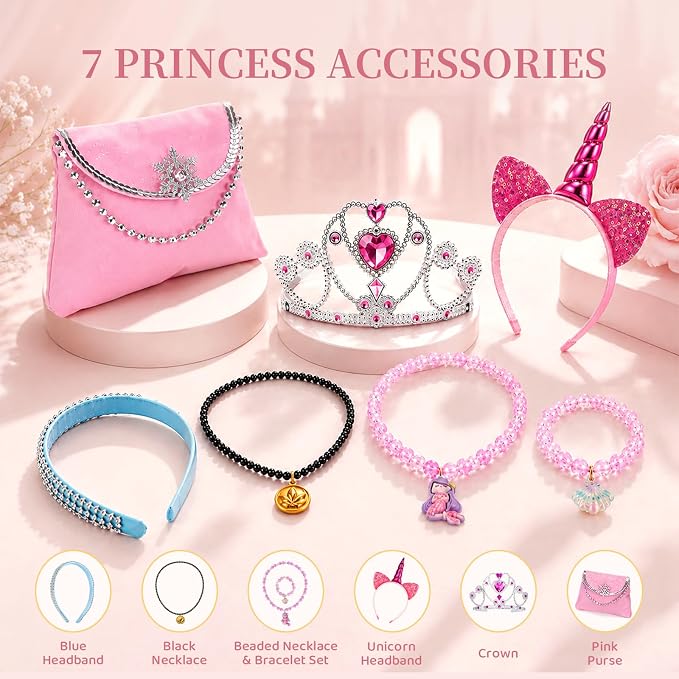 Princess Dress Up Trunk 4-Piece Set Girls