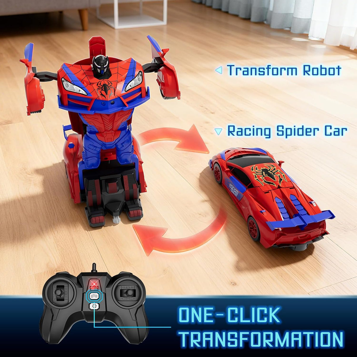 Transforming RC Robot Remote Control Car Kids Toy