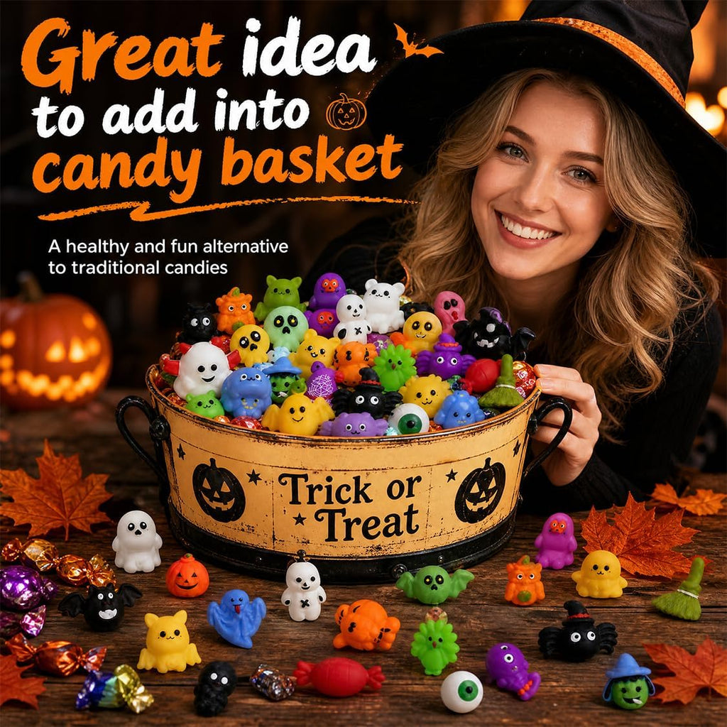 Festive Halloween Mochi Squishy Toys Party Favors