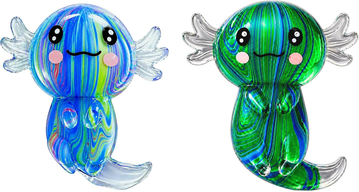 Collectible Axolotl Squishy Toy 2-Pack Glitter