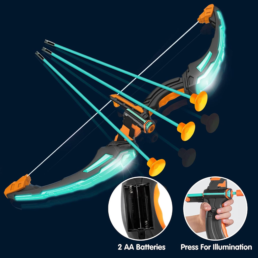 Action Kids Bow and Arrow Set LED Suction Arrows