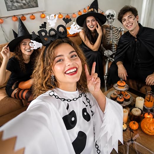 Festive Halloween Costume Set Women Pumpkin