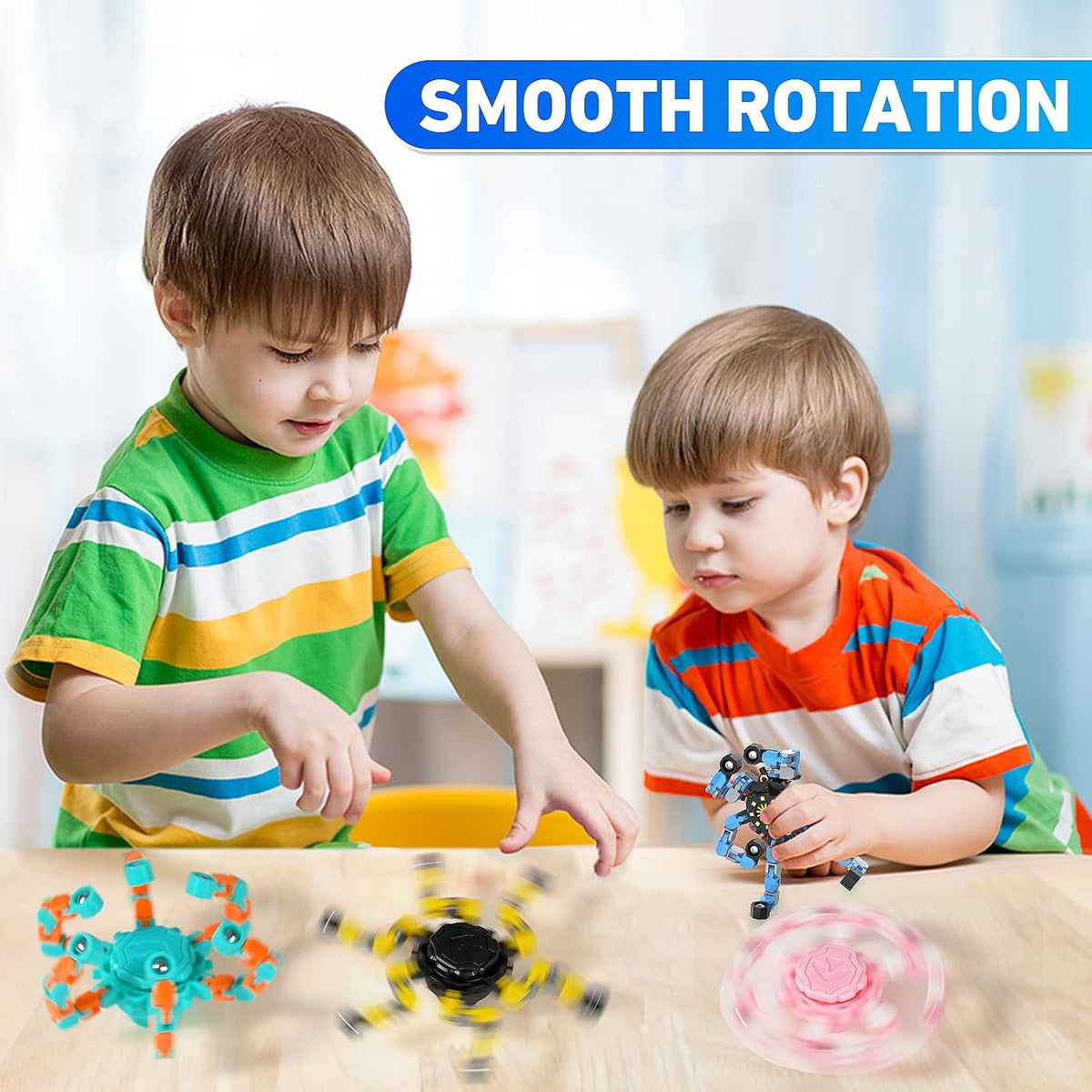 Transformable Fidget Spinner 9-Pack Sensory