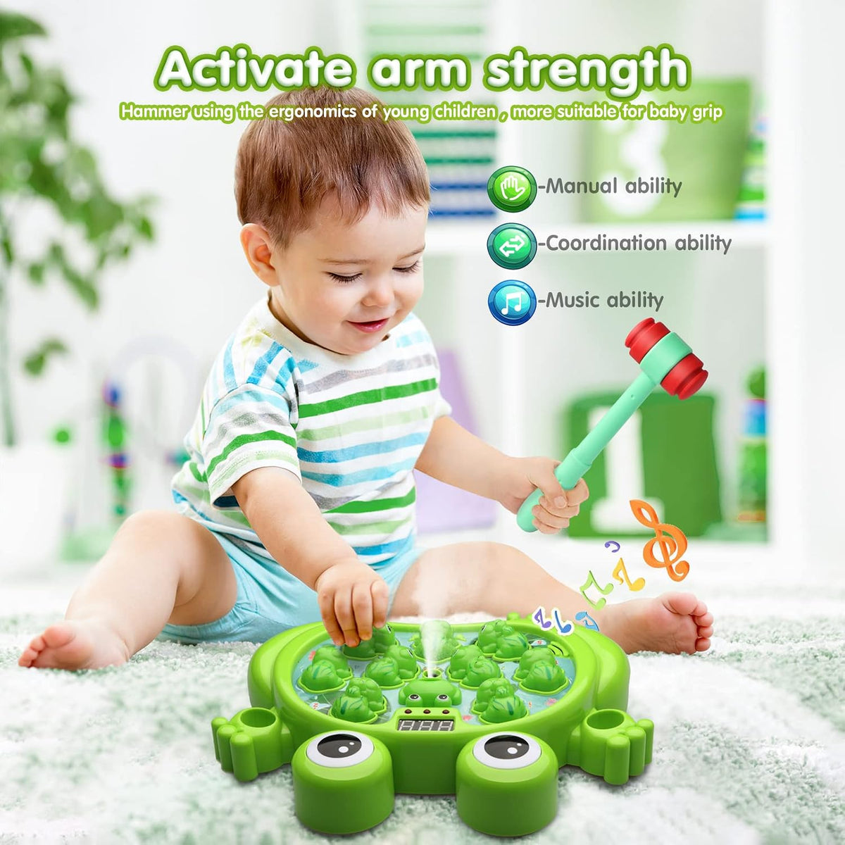 Interactive Toddler Learning Toy Frog Game Sound