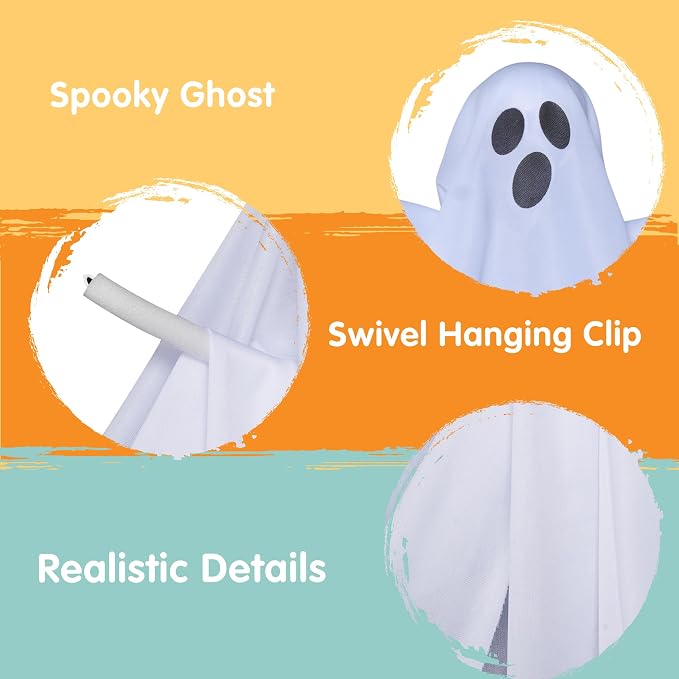2-Pack Halloween Hanging Ghost Outdoor