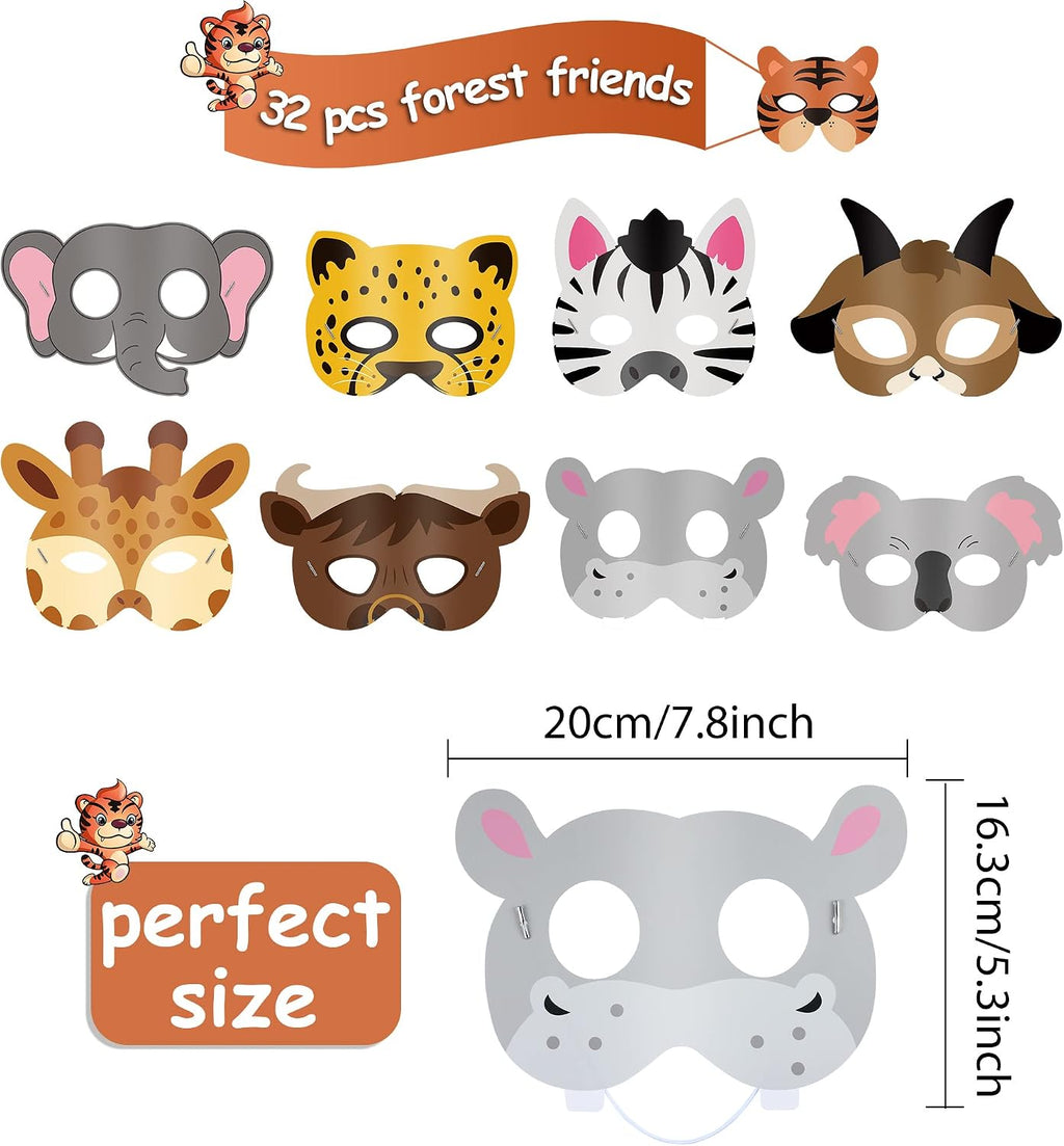 Playful Safari Animal Masks Kids Party Favors