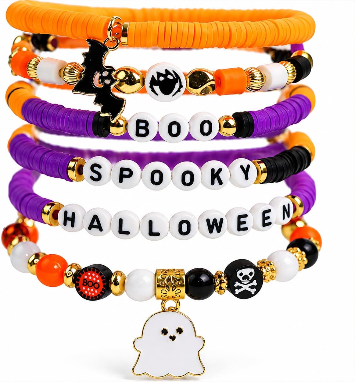 Festive Holiday Charm Bracelets 6-Pack Celebration
