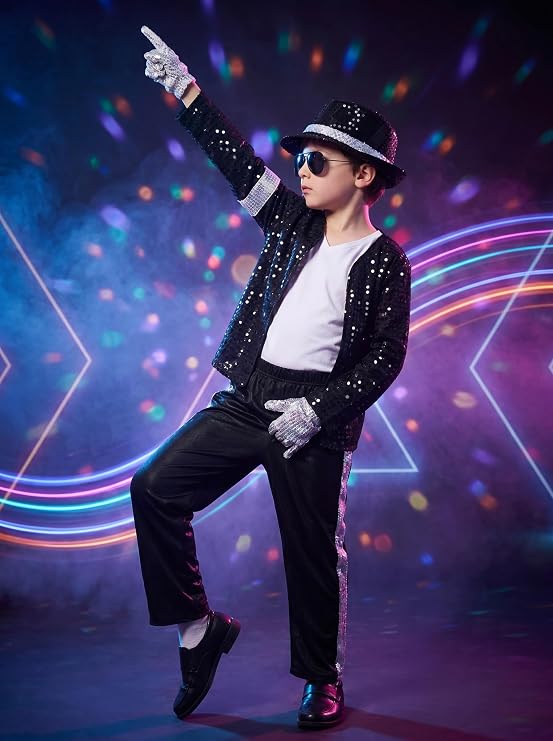 Kids Dance Costume for Boys Sequin Stage
