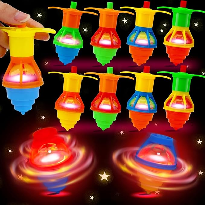 Light Up Spinning Tops 24PCS Glow