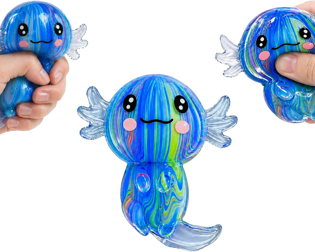 Collectible Axolotl Squishy Toy 2-Pack Glitter
