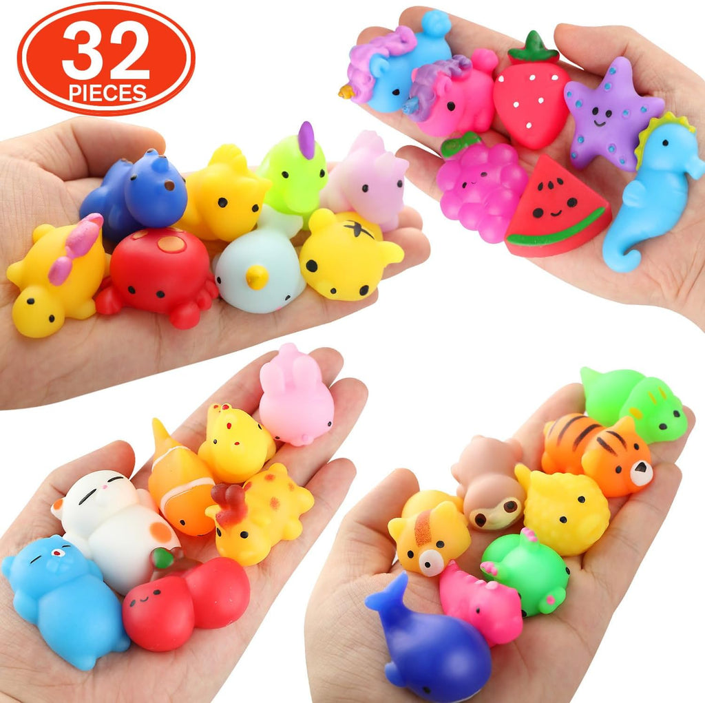 Adorable 32-Pack Mochi Squishy Toys Play Set