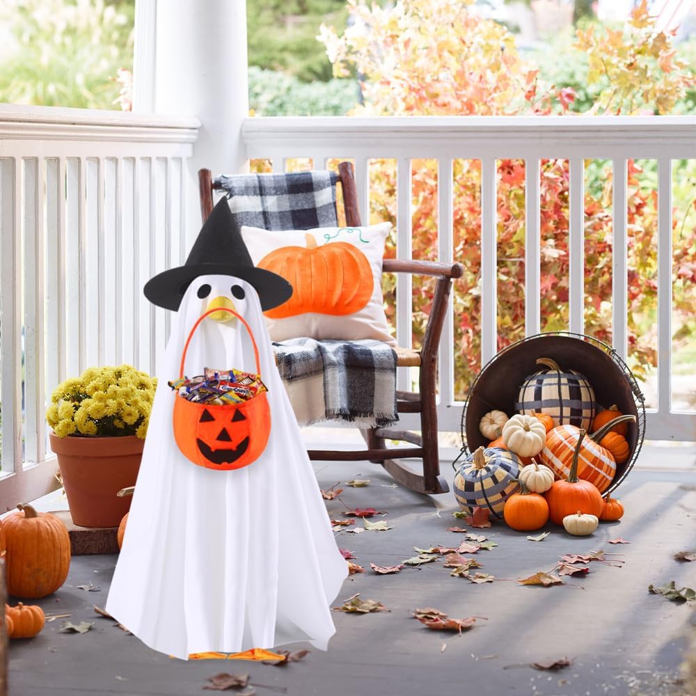 Halloween Goose Outfit Witch Cape Hat Decor