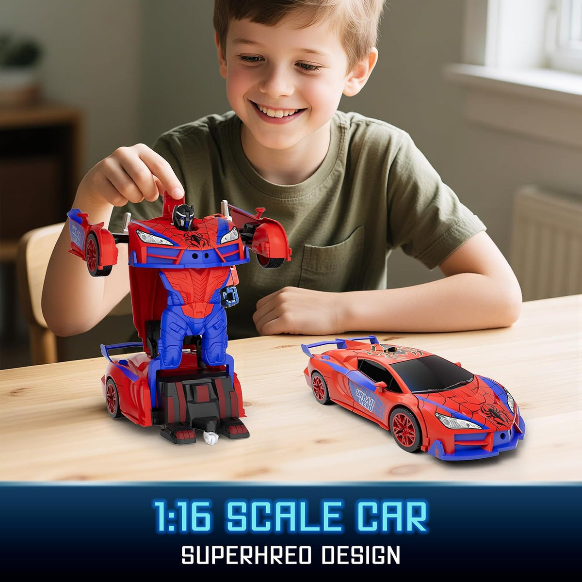 Transforming RC Robot Remote Control Car Kids Toy