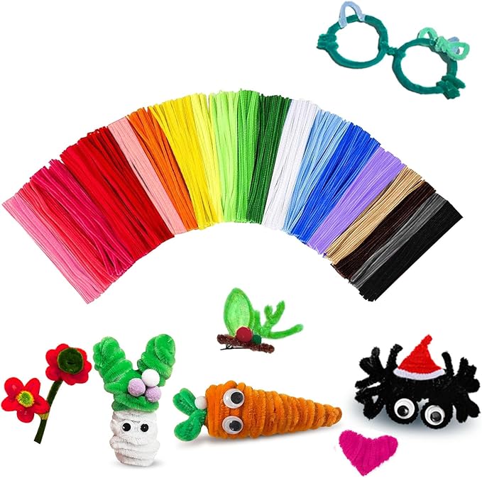 200-Piece Pipe Cleaners Purple Chenille