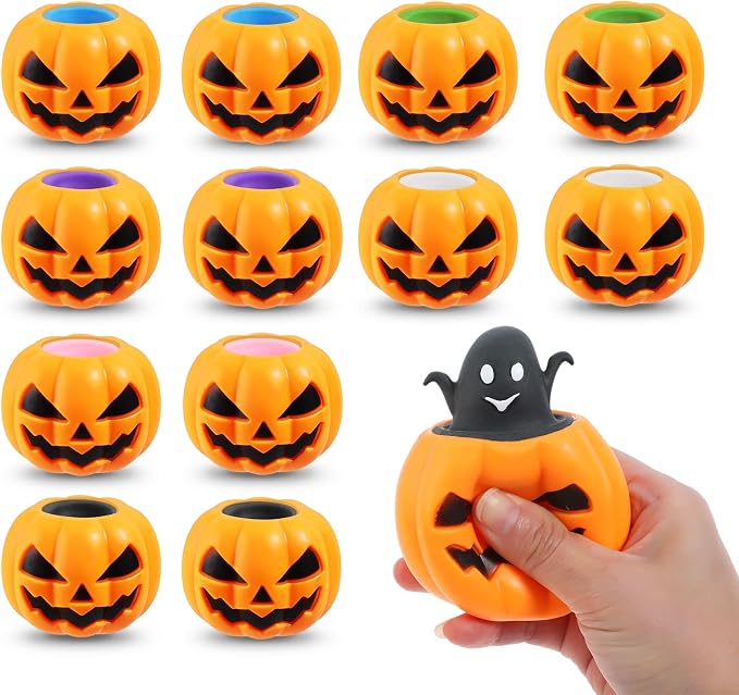 Spooky Halloween Pumpkin Squishy Party Toy Festive