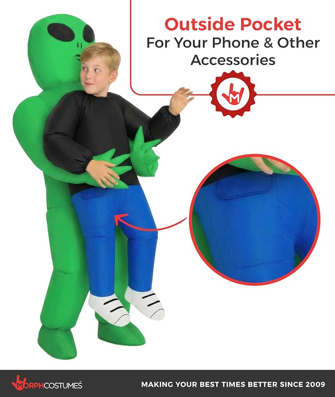 Alien Costume for Kids Inflatable Green