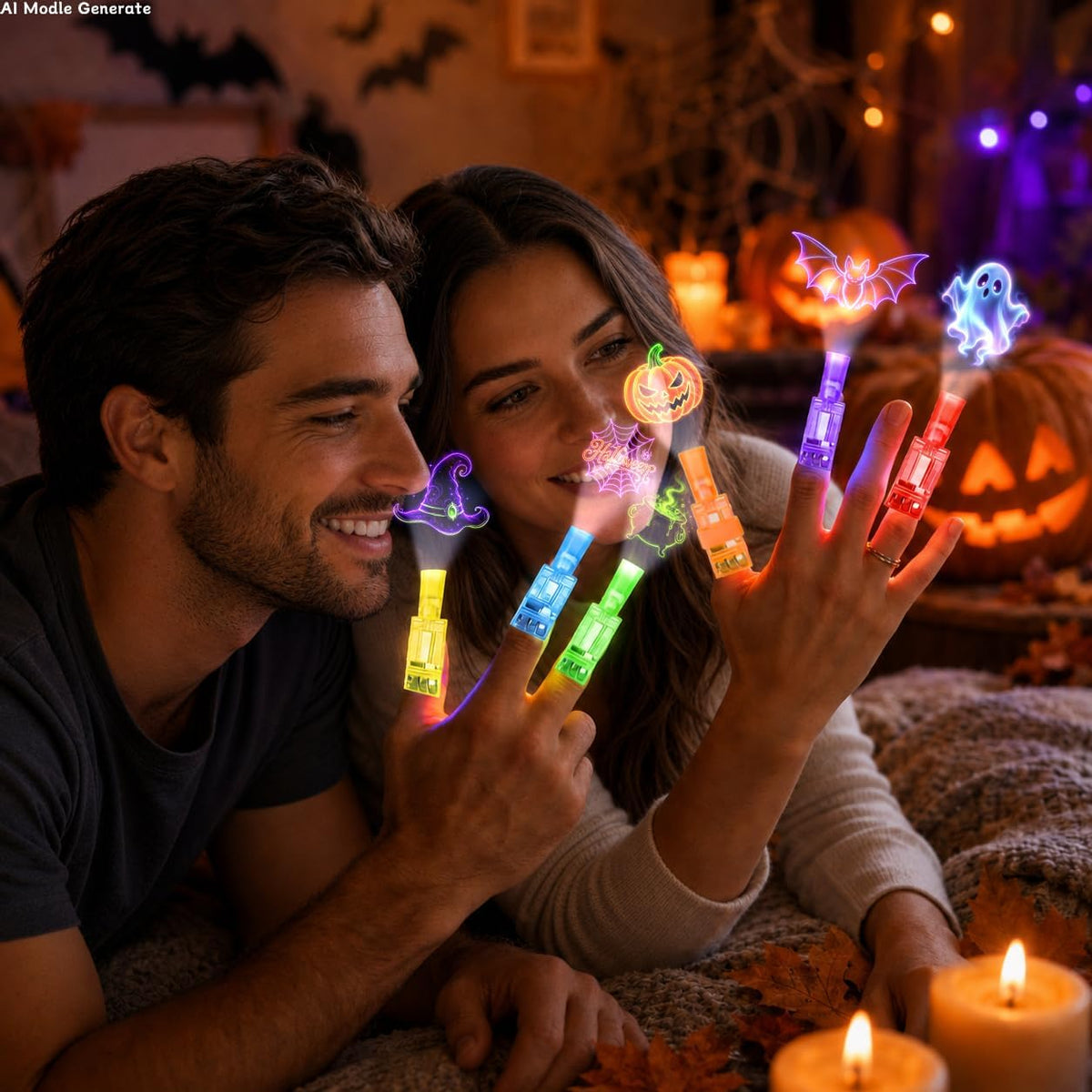 Halloween Finger Lights 48-Piece Party