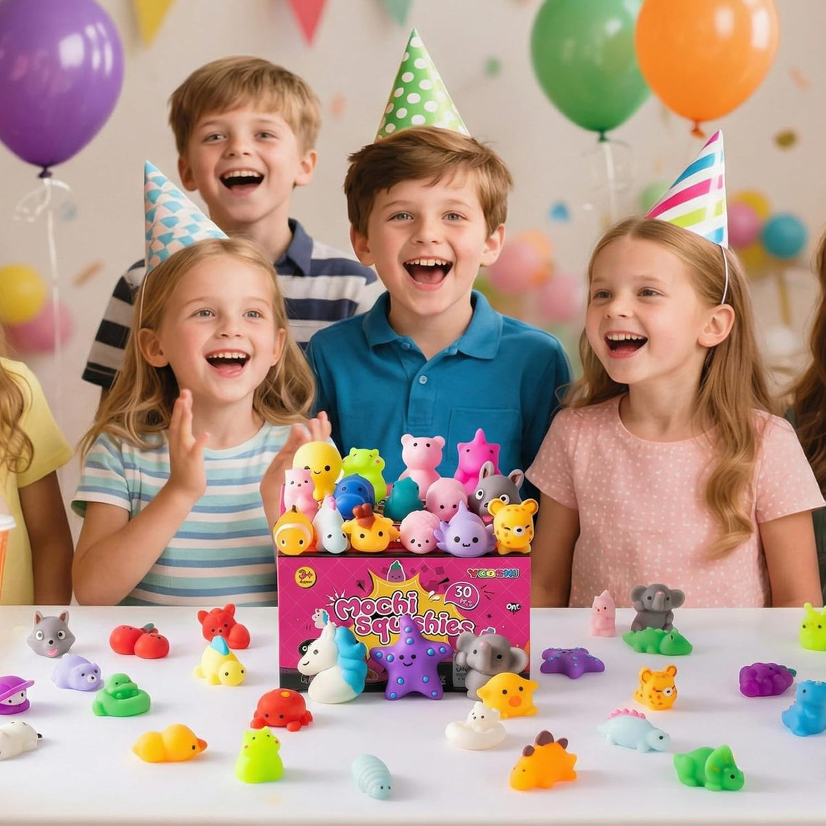 Soft 30-Pack Mochi Squishy Toys Mini Sensory