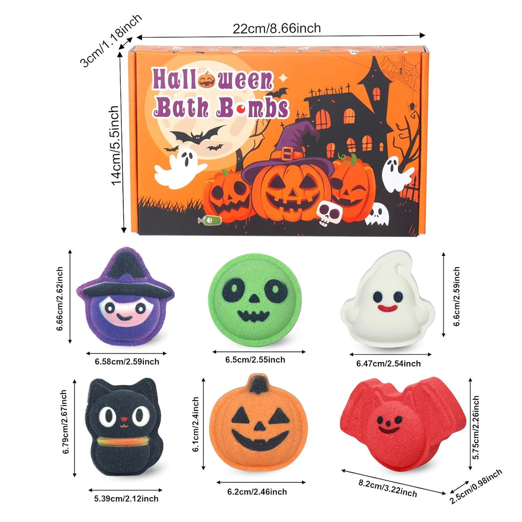 Halloween Bath Bombs for Kids 6-Piece Set