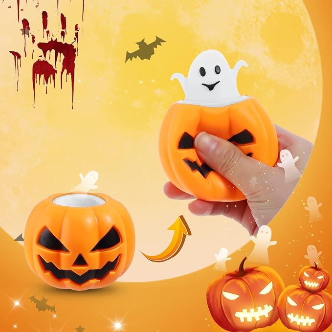 Spooky Halloween Pumpkin Squishy Party Toy Festive