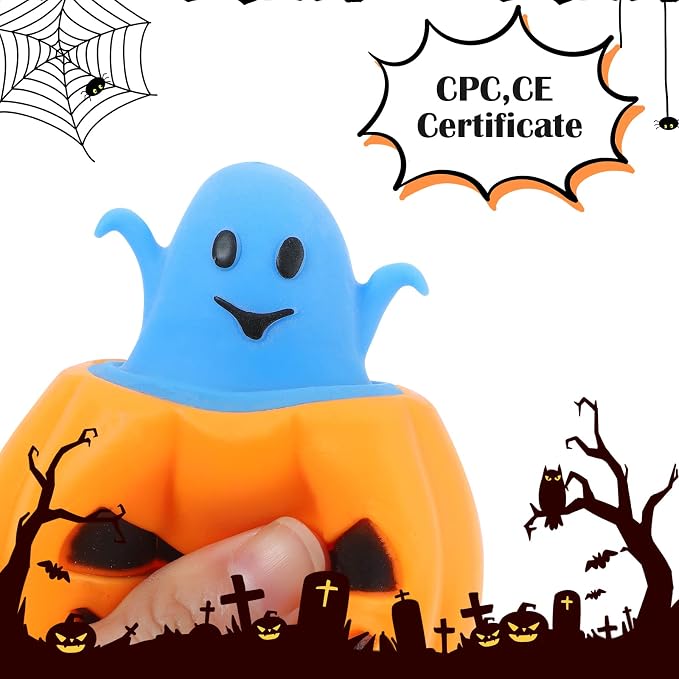 Spooky Halloween Pumpkin Squishy Party Toy Festive