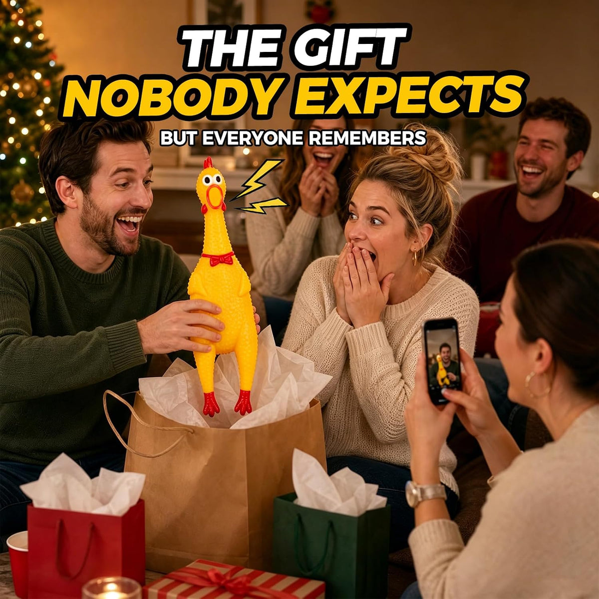 Hilarious Screaming Chicken Toy Interactive Novelty
