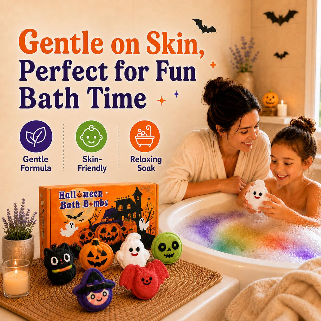 Halloween Bath Bombs for Kids 6-Piece Set