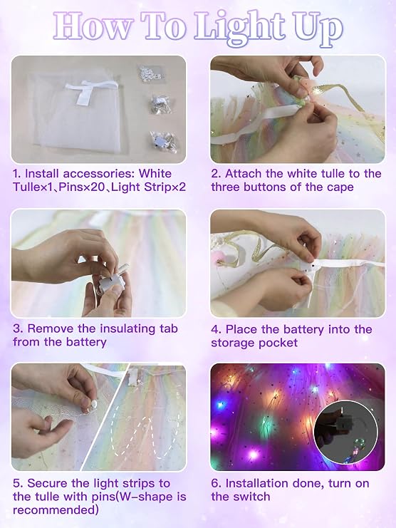 Light Up Princess Dress Up Set Girls LED