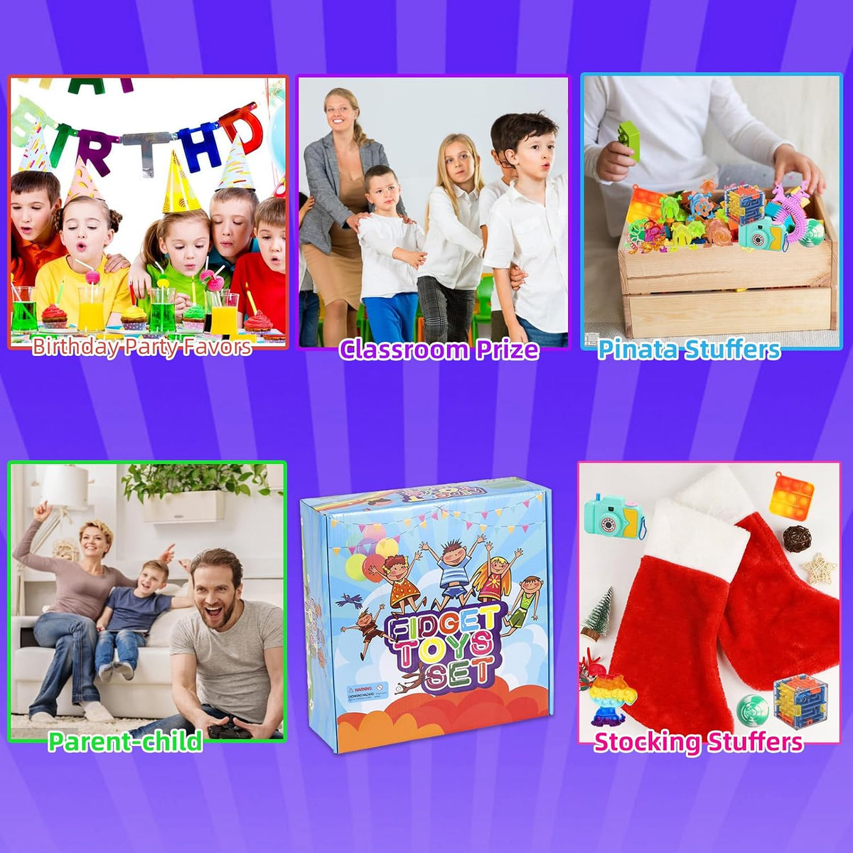 Massive 1000-Piece Bulk Fidget Toys Party Favors