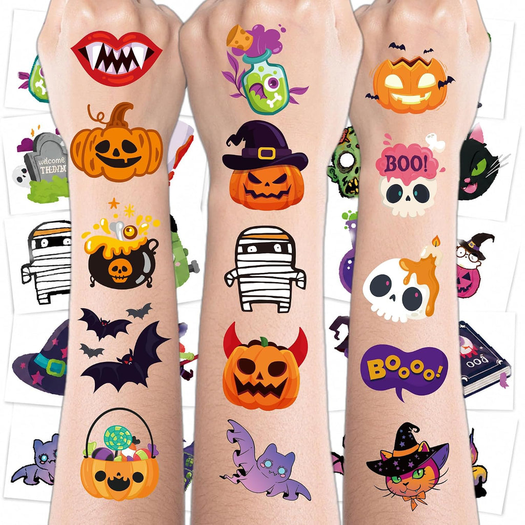 Spooky 150-Piece Halloween Temporary Tattoos Kids