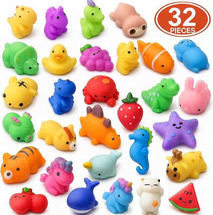 Adorable 32-Pack Mochi Squishy Toys Play Set