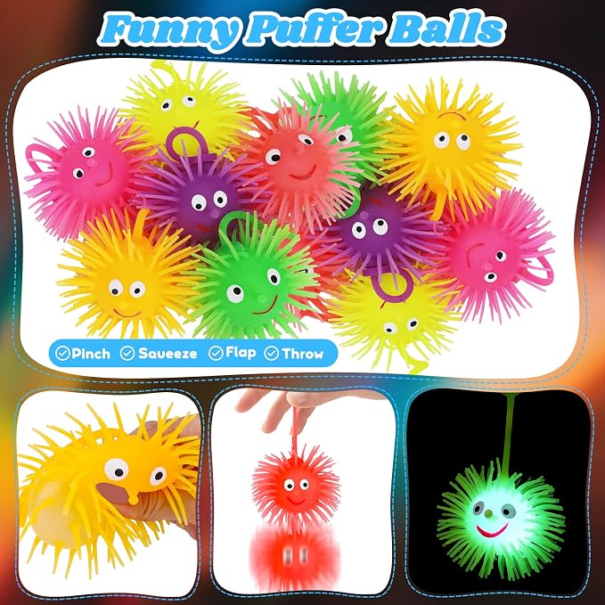 24-Piece Light Up Puffer Balls LED Party