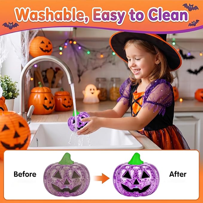 Halloween Squishy Toys 8 Pack Glitter