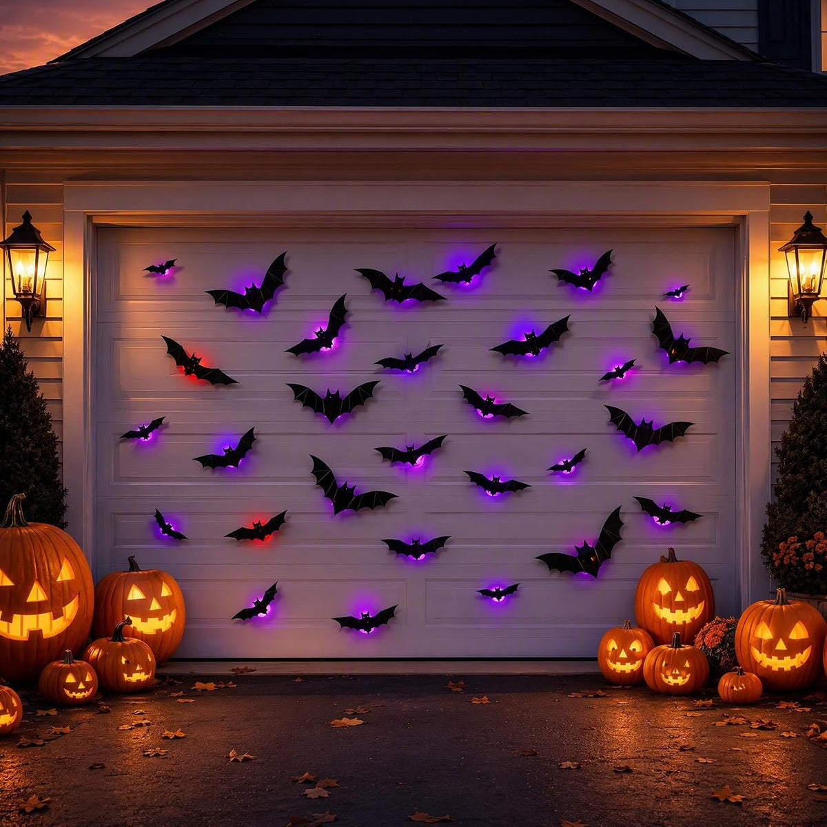Luminous 3D Halloween Bat Decorations LED Light Up