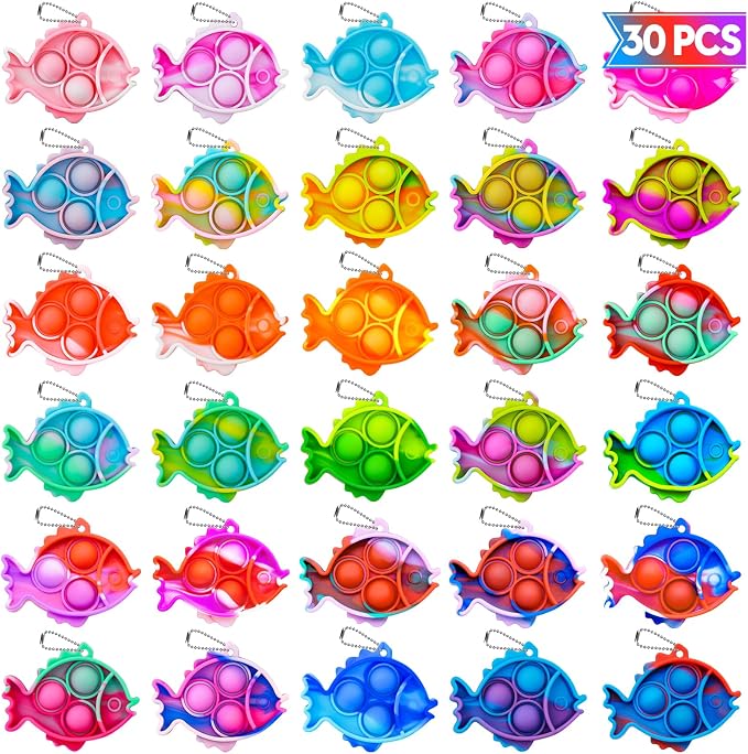 Playful Halloween Pop Fidget Toys 30-Pack Mini