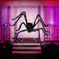 2-Pack Giant Halloween Spider Decorations Setup