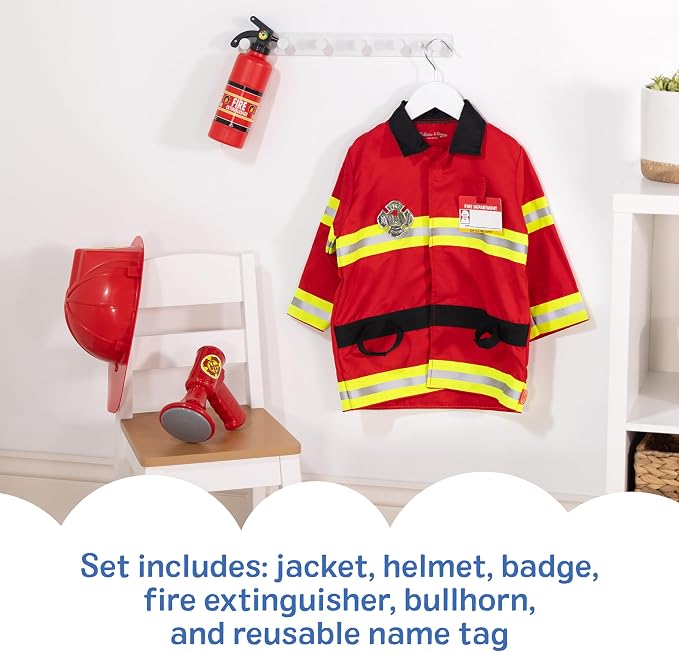 Firefighter Dress Up Set for Kids Role Play