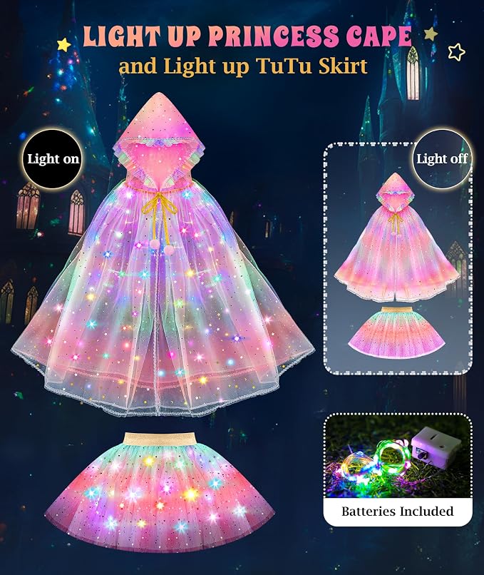Princess Dress Up Set for Girls Light Up