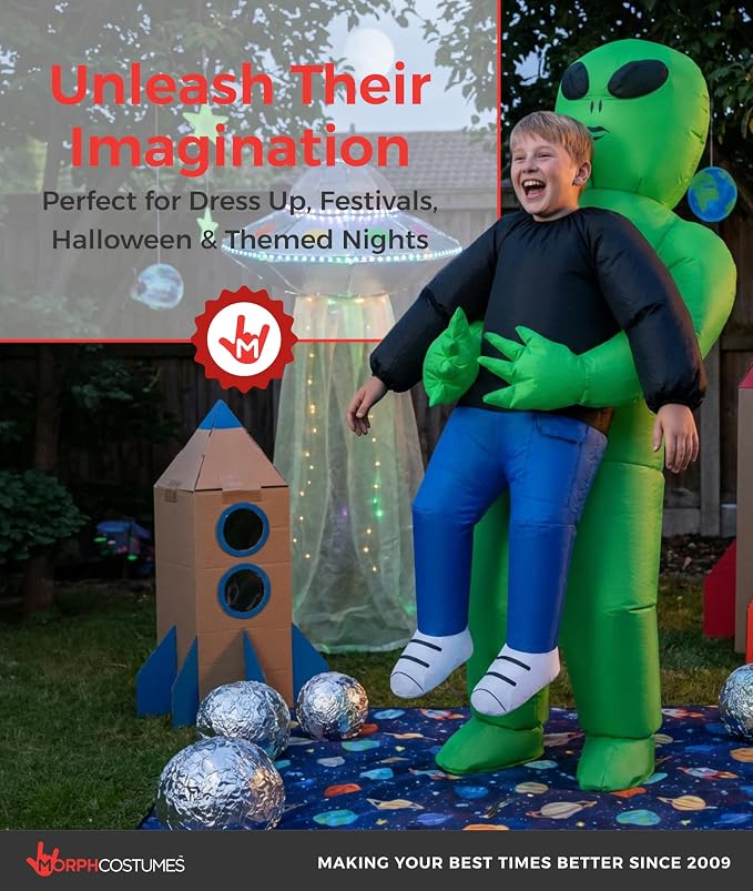 Alien Costume for Kids Inflatable Green