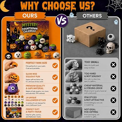 Halloween Squishy Toys Advent Calendar