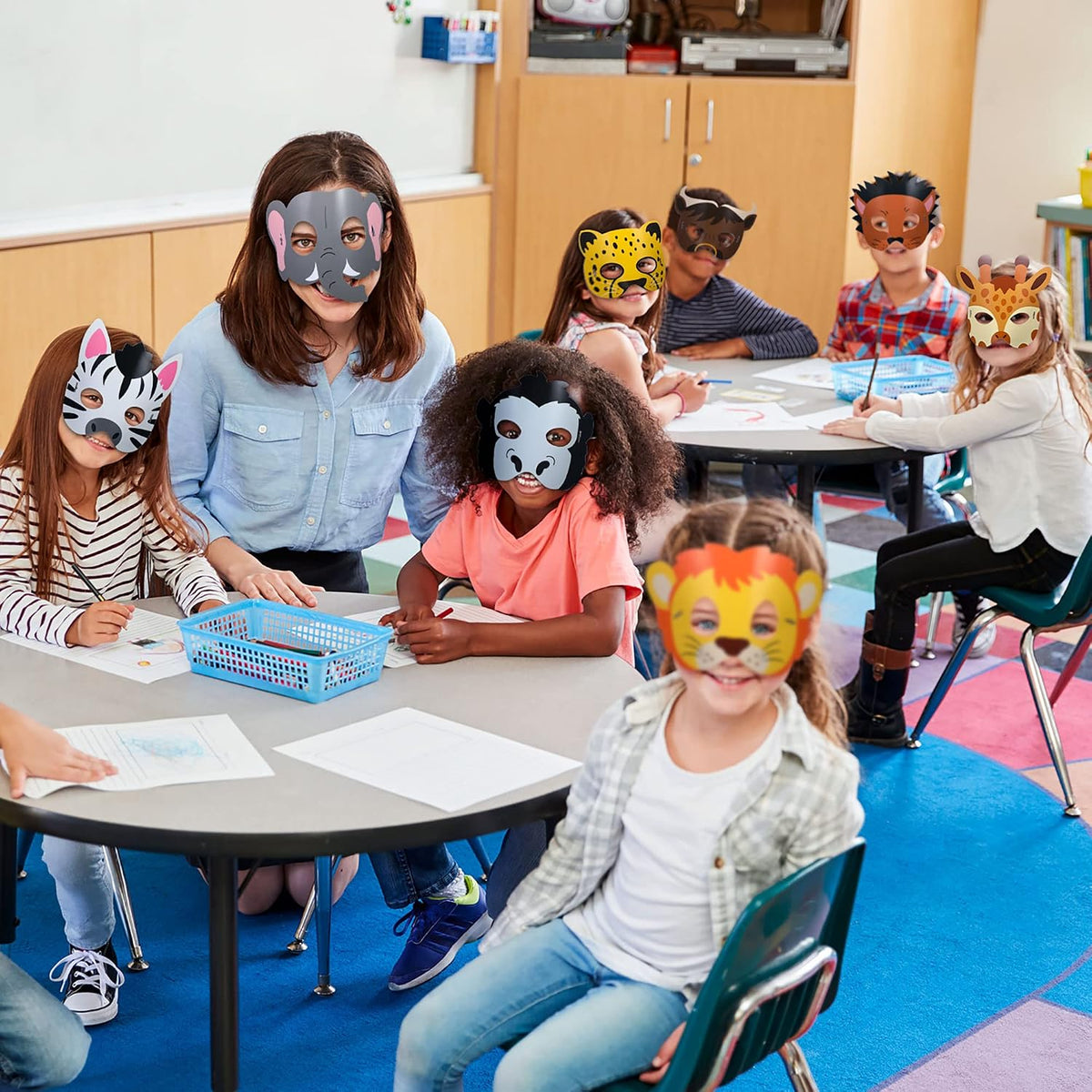 Playful Safari Animal Masks Kids Party Favors