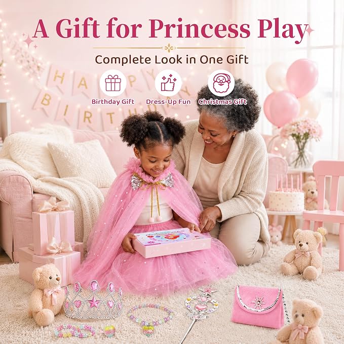 Princess Dress Up Toy for Girls Light Up