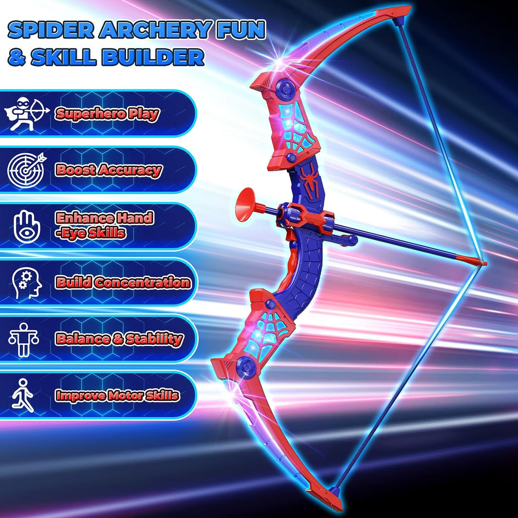 Outdoor Kids Bow and Arrow Set LED Lights Game