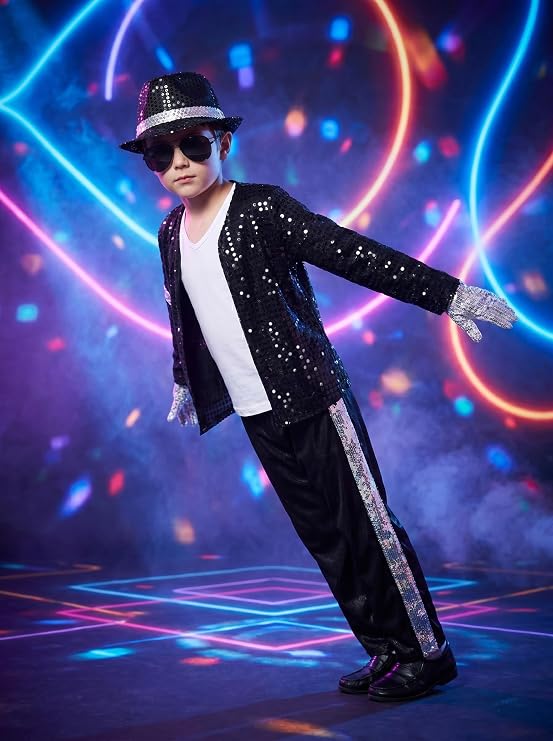 Kids Dance Costume for Boys Sequin Stage