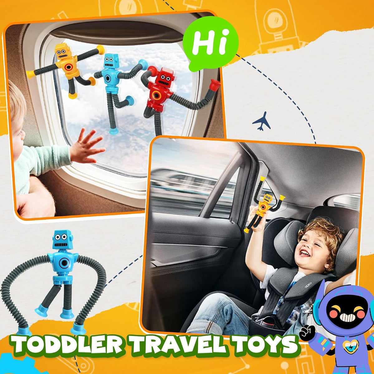 Soothing Sensory Fidget Toys 8-Piece Suction Cup