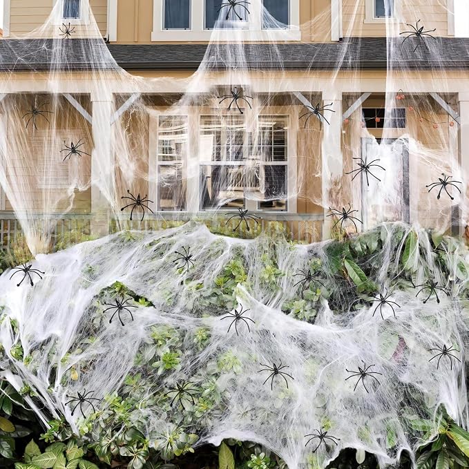 Massive 800 Sq Ft Halloween Spider Web Decoration