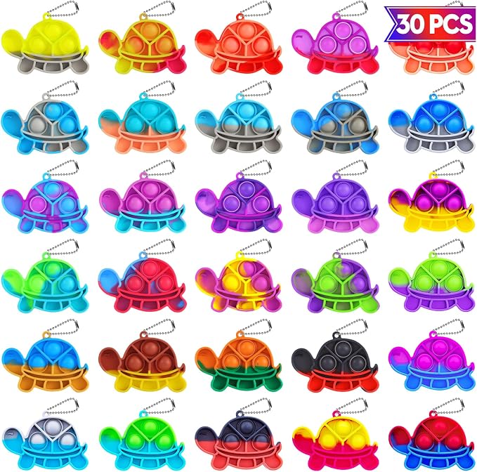 Playful Halloween Pop Fidget Toys 30-Pack Mini