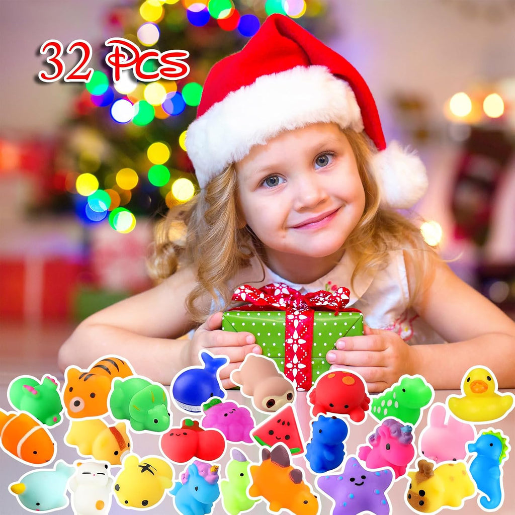 Adorable 32-Pack Mochi Squishy Toys Play Set