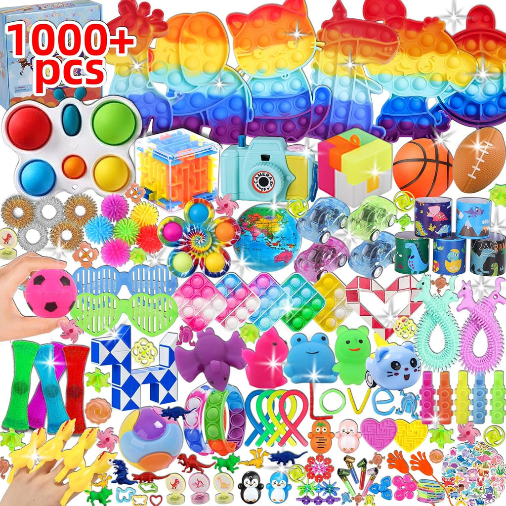 Massive 1000-Piece Bulk Fidget Toys Party Favors
